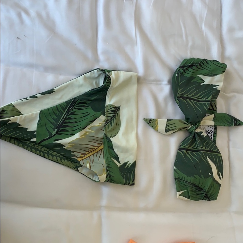 Beach Riot Green Leaf Print Bikini - Picture 3 of 5